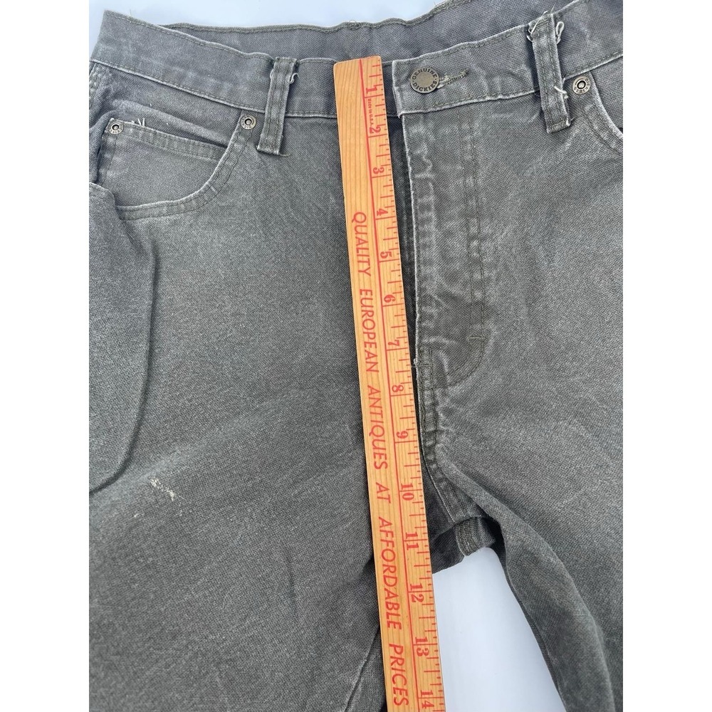 Men's Dickies Carpenter Pants Gray Distressed Workwear 32x32 Cotton - Picture 6 of 8